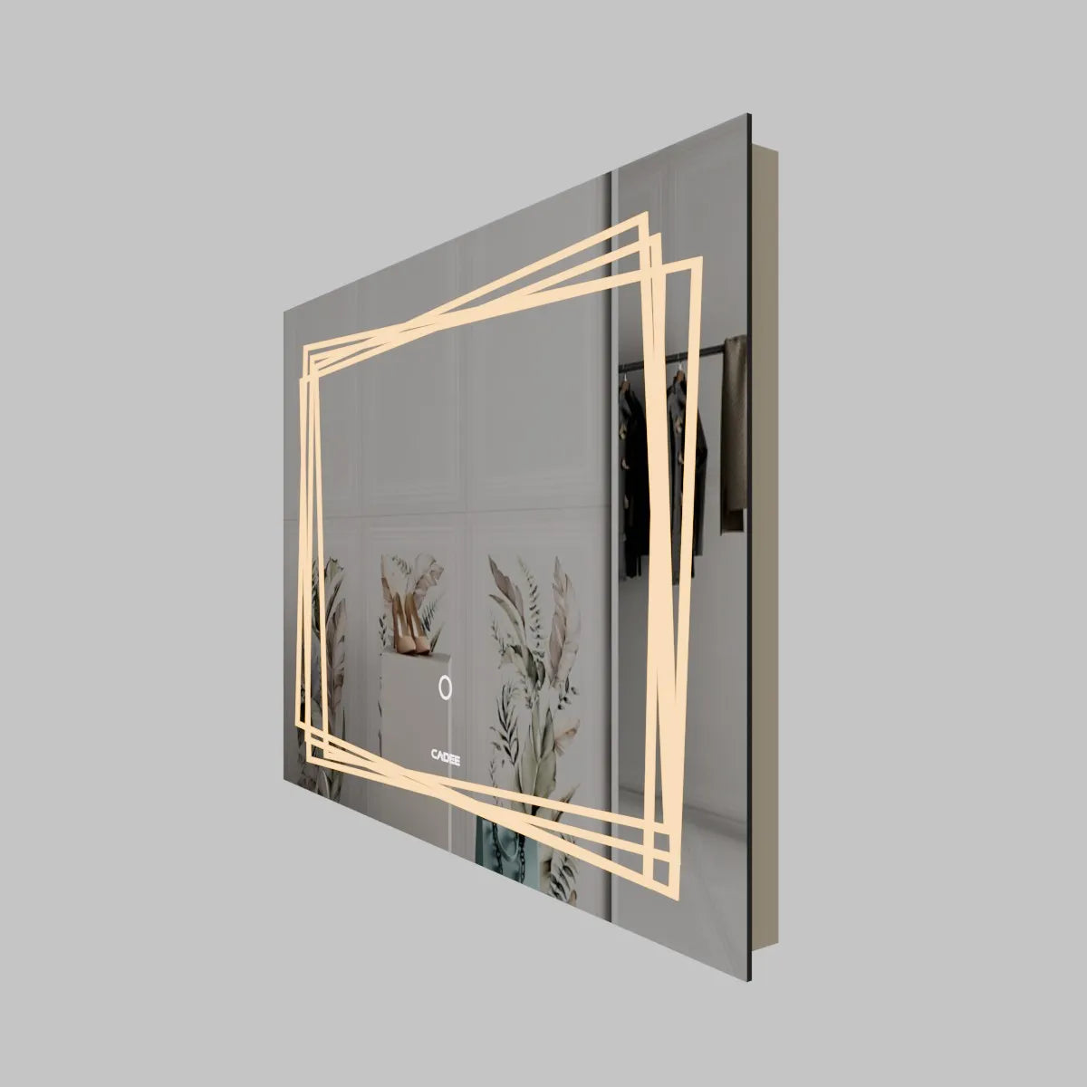 LED Mirror 17 – Geometric Rectangular LED Light Bathroom Mirror
