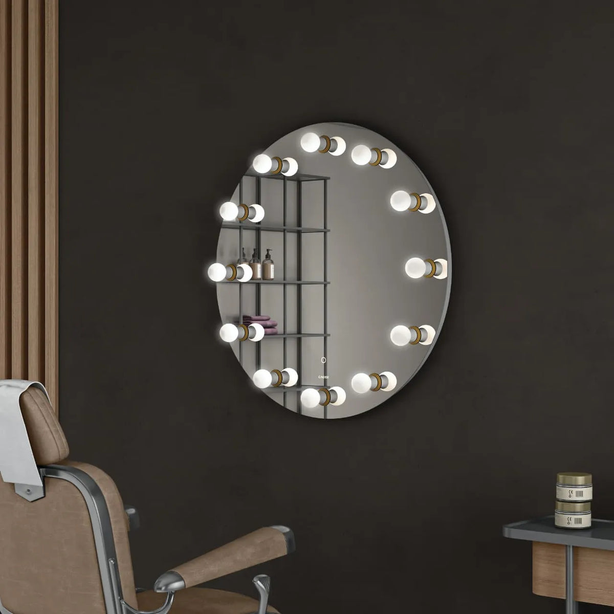 HM 02 – Round Hollywood Vanity Mirror