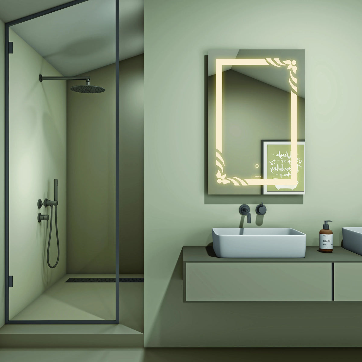 LED Mirror 008 Floral LED Bathroom Mirror