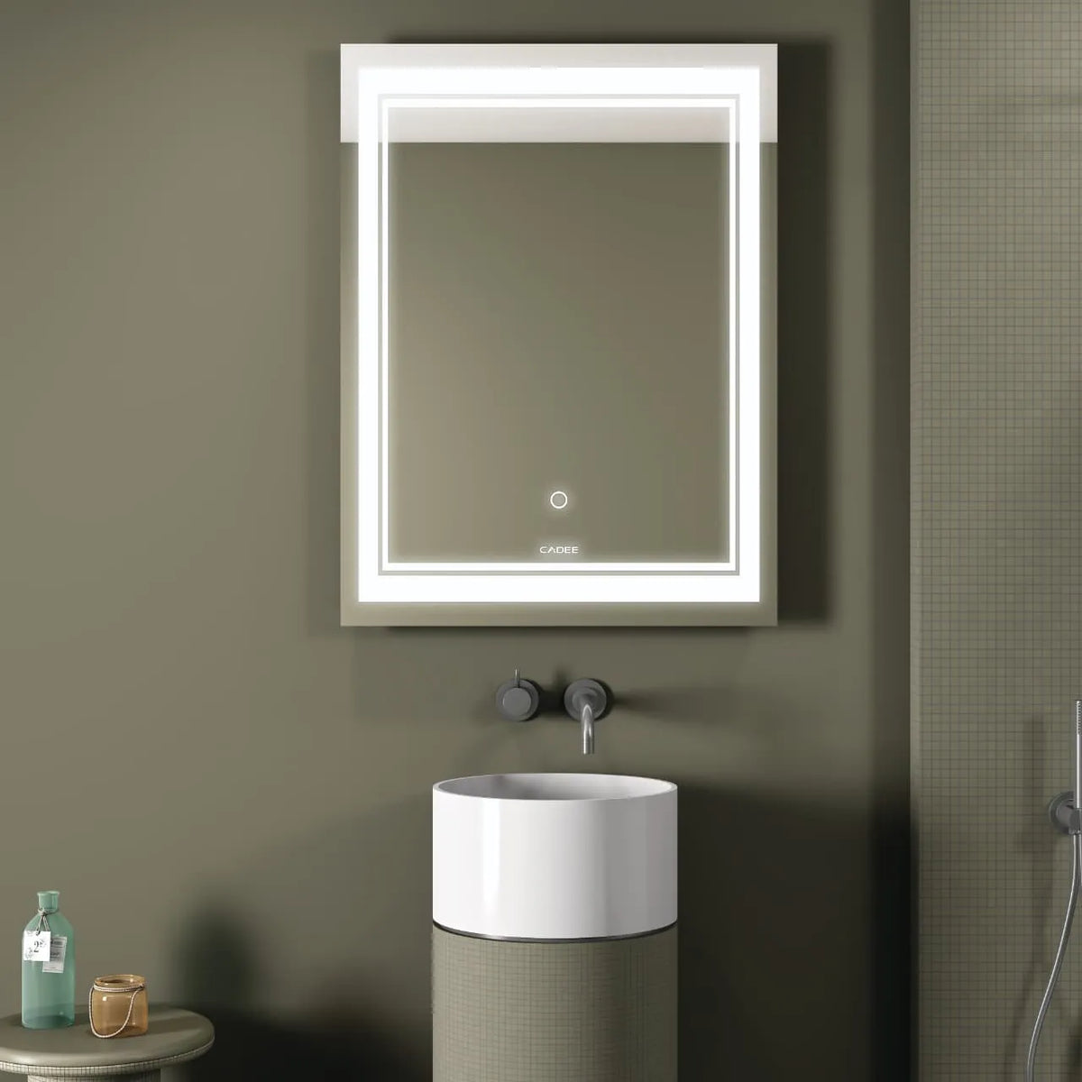 LED Mirror 001  Dual Line Front Lit LED Bathroom Mirror