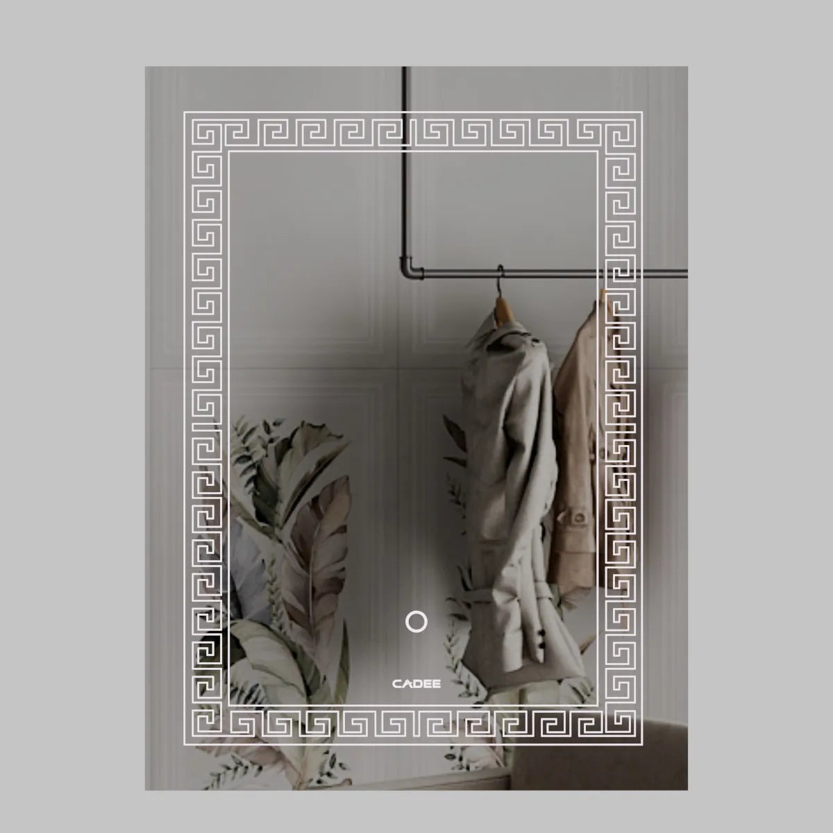LED Mirror 003  Greek Key LED Bathroom Mirror