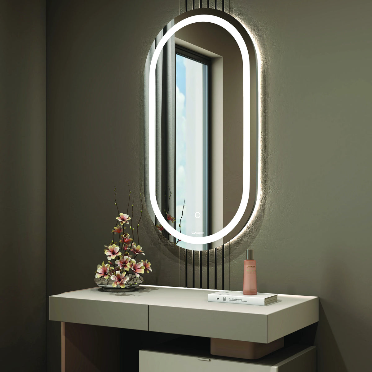 LED Mirror 031 – Capsule Shape Front-Lit LED Bathroom Mirror