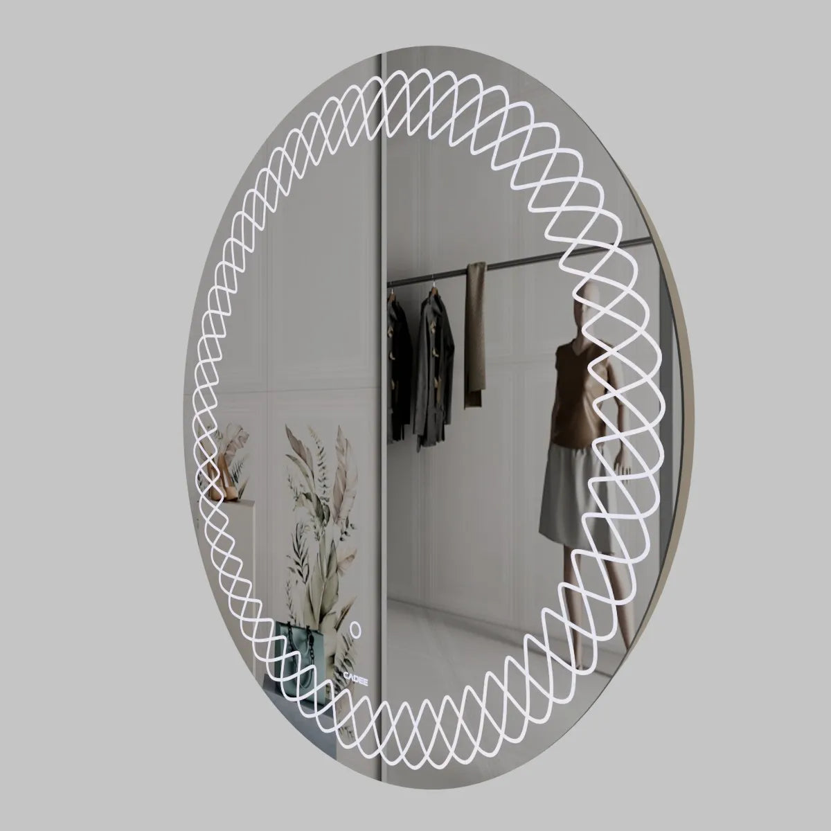 LED Mirror 35 – Braided Loop Round LED Bathroom Mirror