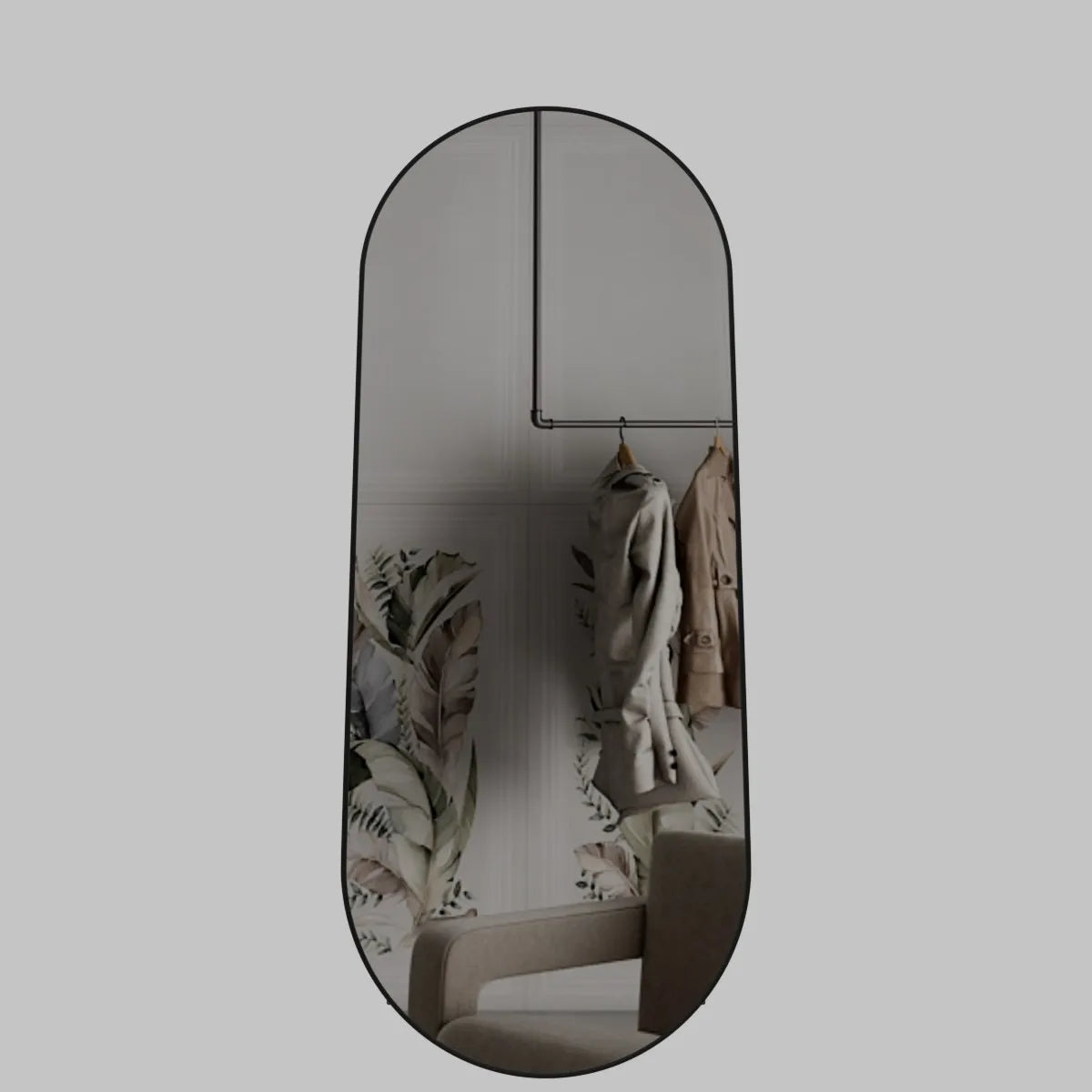 ST 01 – Capsule Shape Frame Standing Mirror