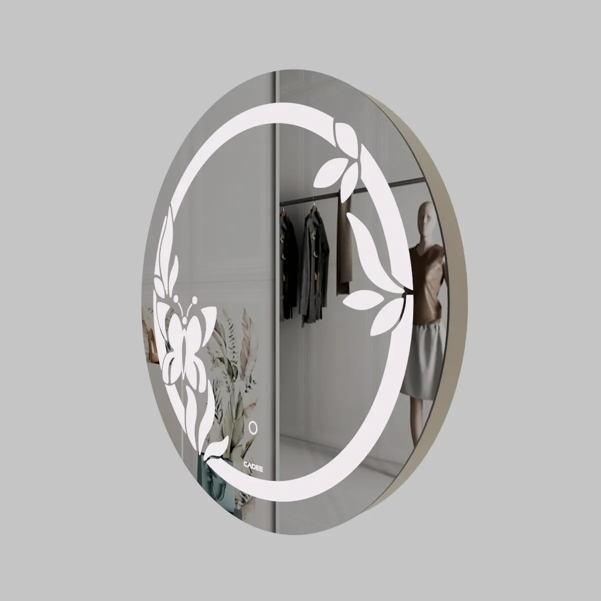 LED Mirror 21 – Butterfly Round LED Light Bathroom Mirror