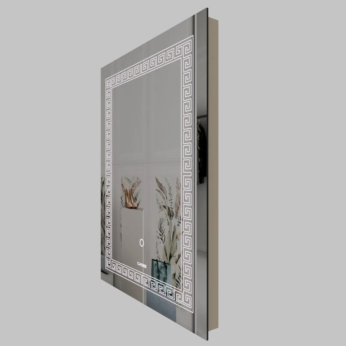 LED Mirror 003  Greek Key LED Bathroom Mirror