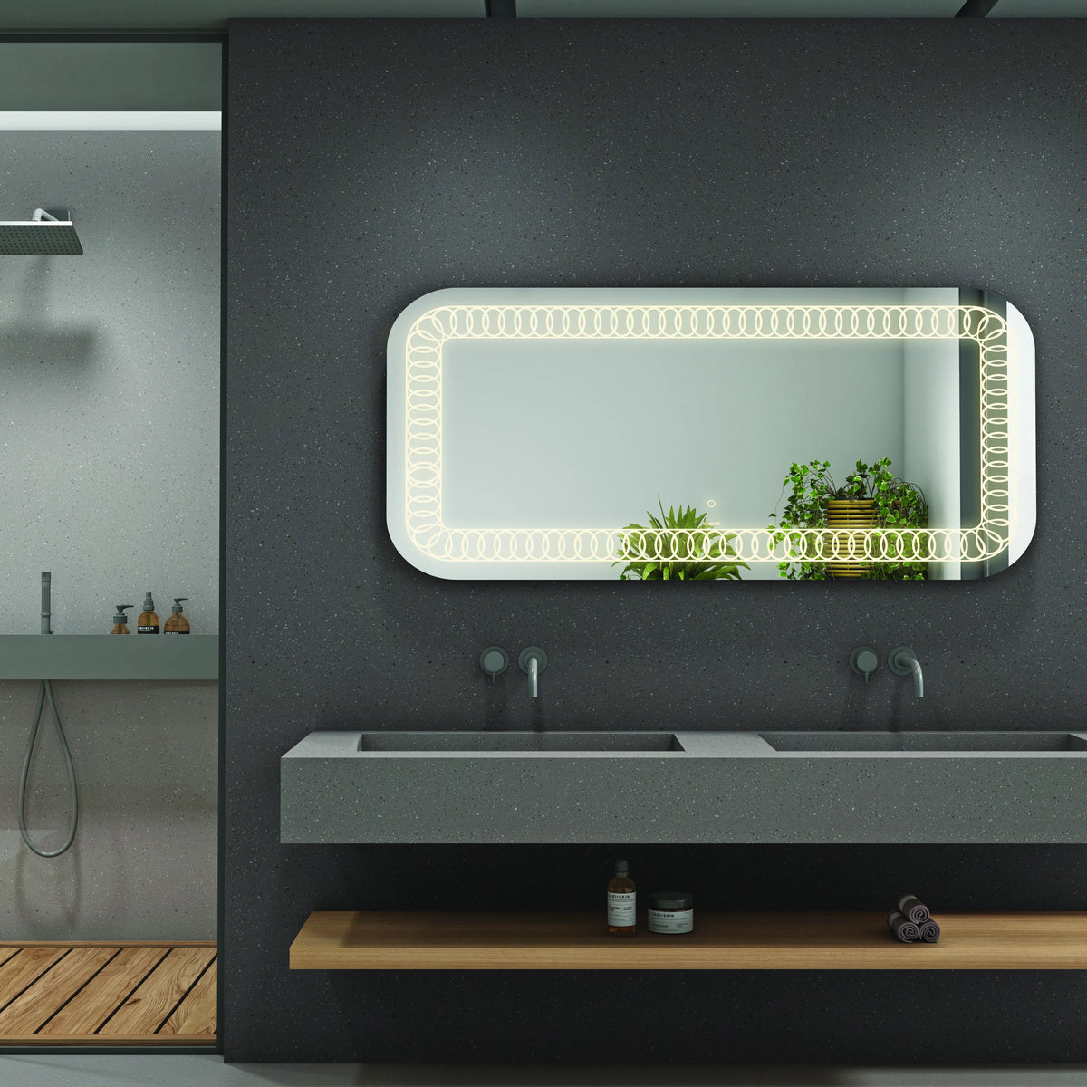 LED Mirror 032 – Slinky Chain LED Bathroom Mirror