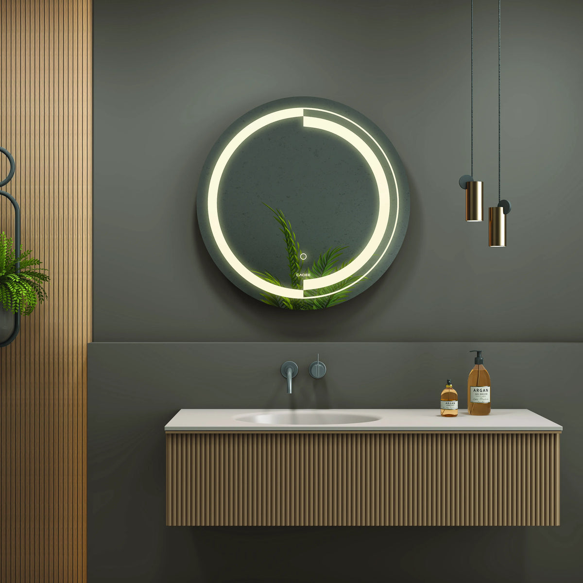 LED Mirror 020 – Dual Circle Front-Lit Round Bathroom Mirror