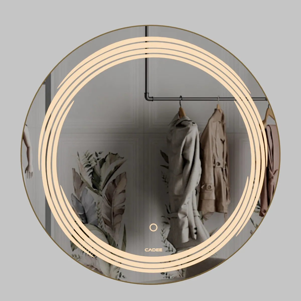 LED Mirror 027 – Spiral Ring Round LED Bathroom Mirror