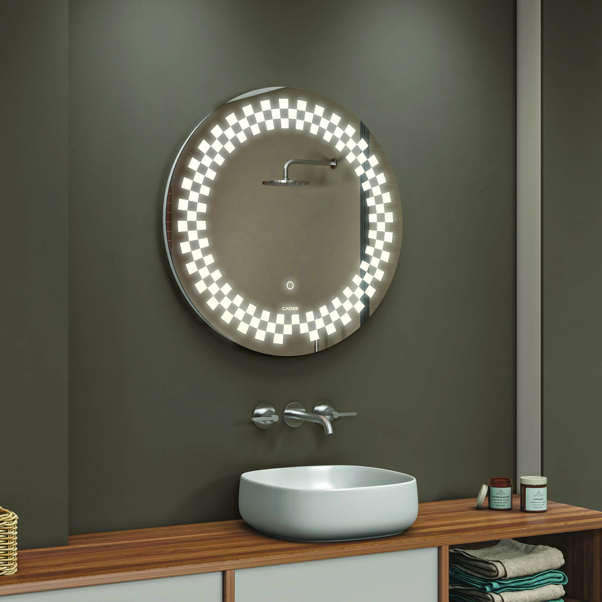 LED Mirror 23 – Crescent Moon Backlit LED Bathroom Mirror
