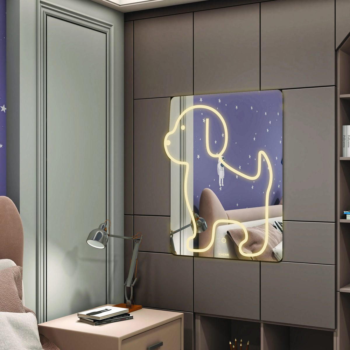 LED Mirror 37 – Dog Shape Kids LED Bathroom Mirror