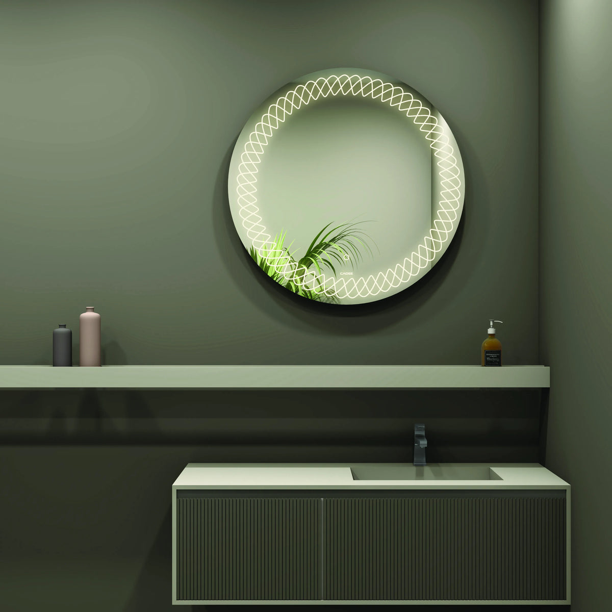 LED Mirror 35 – Braided Loop Round LED Bathroom Mirror