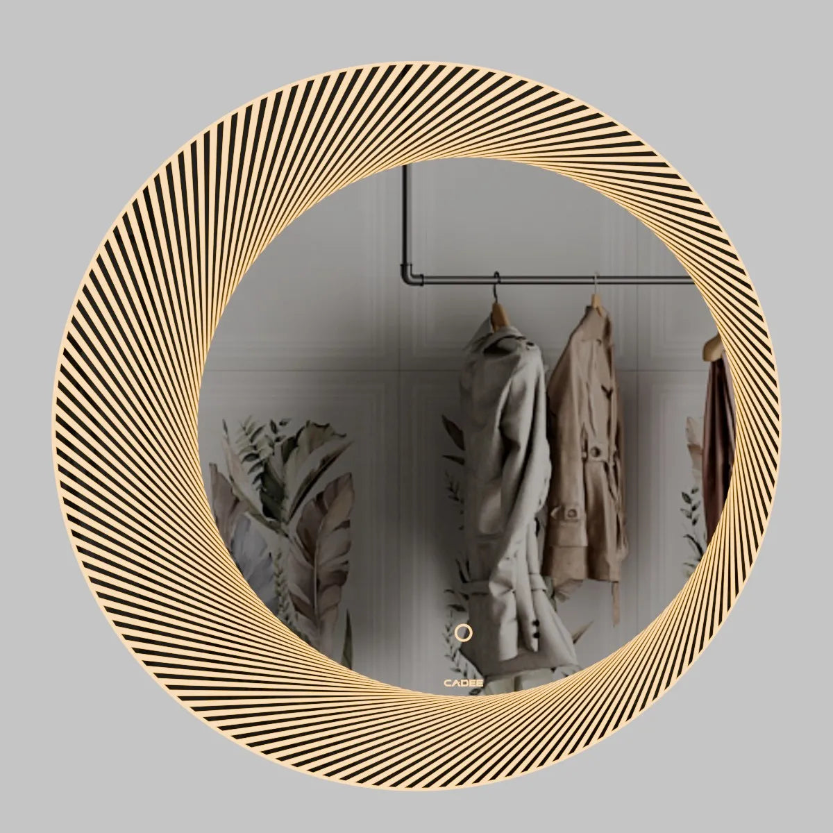 LED Mirror 36 – Sun Rays Rounded Backlit LED Bathroom Mirror