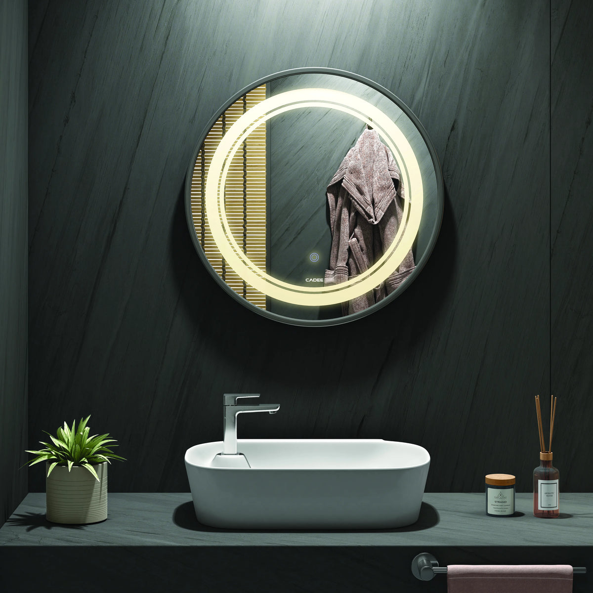 LED Mirror 025 – Dual Ring Round LED Bathroom Mirror