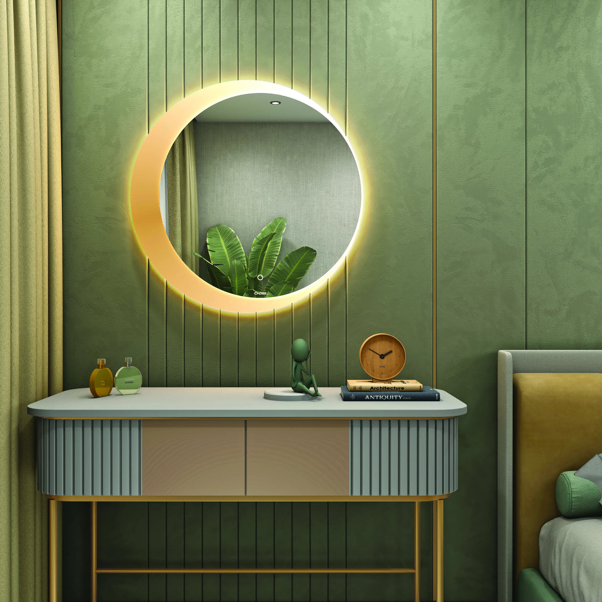 LED Mirror 024 – Frosted Border Pebble Backlit LED Bathroom Mirror