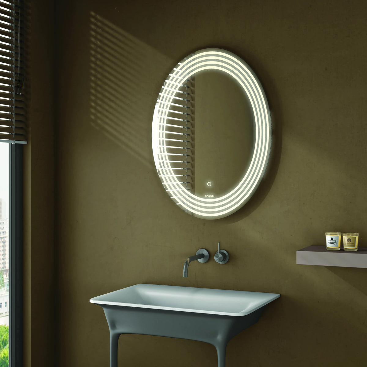 LED Mirror 016 – Oval Multi Rings Illuminated Bathroom Mirror